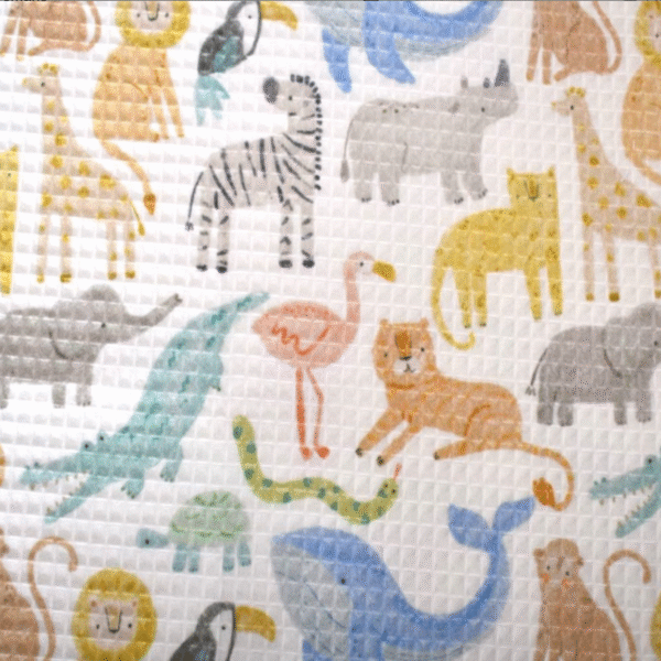 Tissu imprimé - Motifs nid d'abeille animaux - tissu au mètre